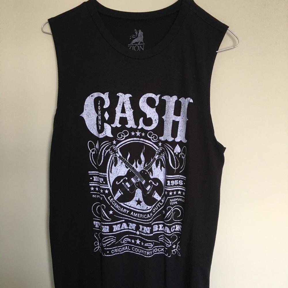 XL Johnny Cash Sleeveless Tank EUC